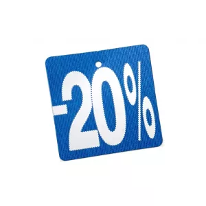 100 etiquetas cartoncillo  20%.