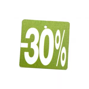 100 etiquetas cartoncillo 30%.