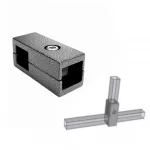 Unión SQ square exterior 3 salidas 25x25 GRIS MARTELE