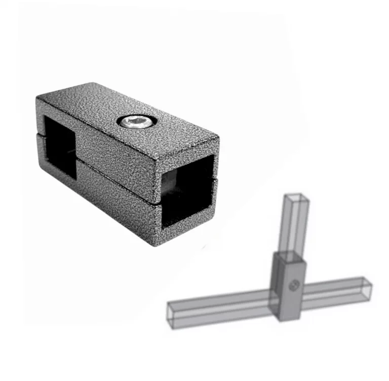 Unión SQ square exterior 3 salidas 25x25 GRIS MARTELE