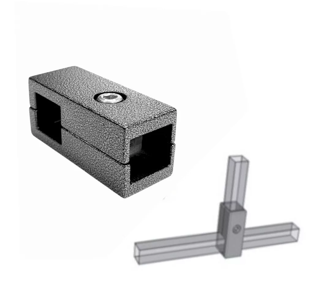 Unión SQ square exterior 3 salidas 25x25 GRIS MARTELE