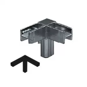 Union square interior 3 salidas 25x25 - cromado