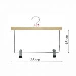 PERCHA MADERA NATURAL RECTA CON PINZAS 15cm alto (en caja de 50uds)