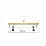 PERCHA MADERA NATURAL RECTA CON PINZAS 35cm (en caja de 100uds)