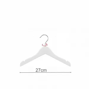PERCHA MADERA BLANCA NIÑO 27cm (en caja de 100uds)