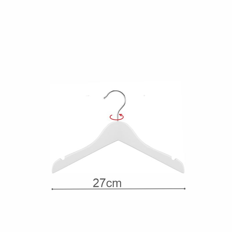 PERCHA MADERA BLANCA NIÑO 27cm (en caja de 100uds)