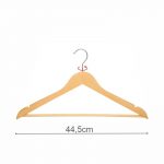 PERCHA CONJUNTO MADERA CON MUESCAS NATURAL 44.5cm (en caja de 100uds)