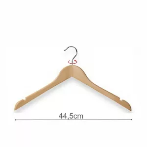 PERCHA MADERA NATURAL PARA CAMISA 44.5cm (en caja de 100uds)