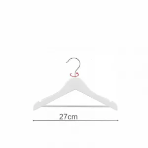 PERCHA MADERA CONJUNTO PARA NIÑO BLANCA 27cm (en caja de 100uds)