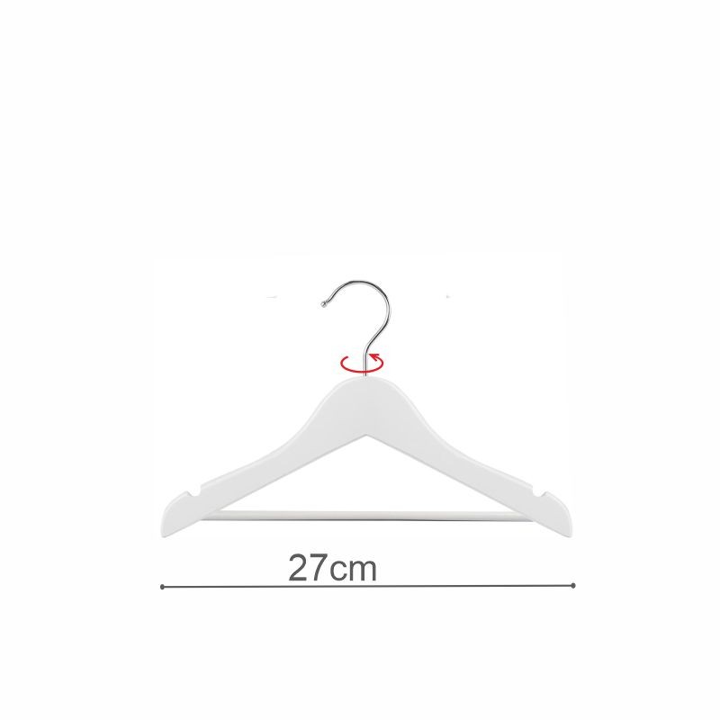PERCHA MADERA CONJUNTO PARA NIÑO BLANCA 27cm (en caja de 100uds)
