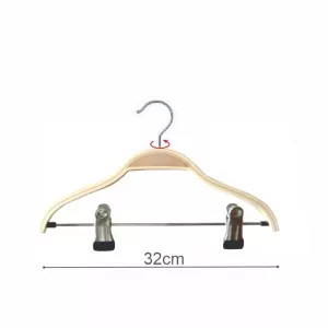 PERCHA CONJUNTO LAMINADA CON PINZAS 32cm (en caja de 100uds)