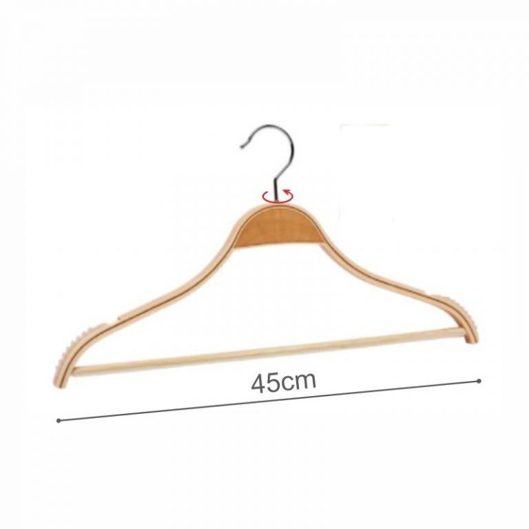 PERCHA CONJUNTO LAMINADA CON MUESCAS 45cm (en caja de 100uds)