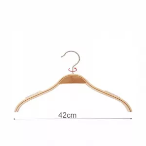 PERCHA CAMISA MADERA LAMINADA CON MUESCAS 42cm (en caja de 100uds)