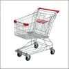 CARROS SUPERMERCADO 75L CON PORTA BEBE CROMADO