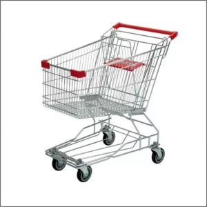 CARROS SUPERMERCADO 75L CON PORTA BEBE CROMADO