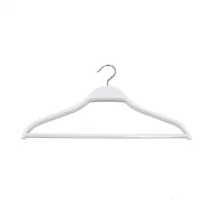 PERCHA CONJUNTO CON MUESCAS BLANCO BRILLO 45cm (en caja de 100uds)