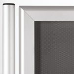 EXPOSITOR 1 CARA CARTEL 50X70 CON 1 BANDEJA TRANSPARENTE