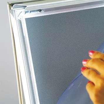 PORTACARTEL CABALLETE MARCO ABATIBLE DOBLE CARA 50x70cm