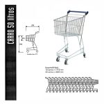CARROS SUPERMERCADO 50L. CROMADO
