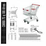 CARROS SUPERMERCADO 100L. SIN PORTA BEBE CROMADO