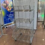 EXPOSTIOR 4 CESTAS APILABLES C/RUEDAS CROMADO