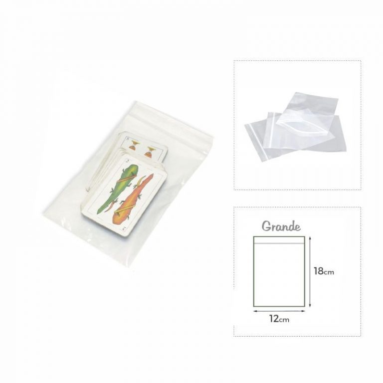 100 BOLSAS PLÁSTICO CON CIERRE PRESIÓN 12x18cm