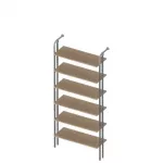 Módulo estantería y perchero con tubo redondo sistema tubo box 25mm