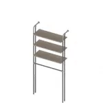 Módulo estantería y perchero con tubo redondo sistema tubo box 25mm