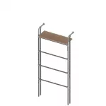 Módulo estantería y perchero con tubo redondo sistema tubo box 25mm