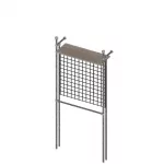 Módulo estantería y perchero con tubo redondo sistema tubo box 25mm