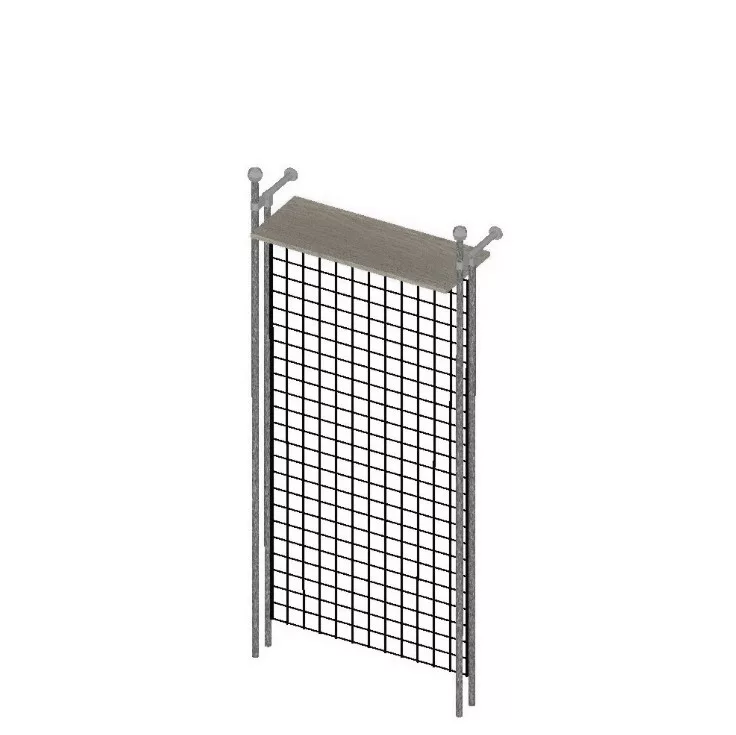 Módulo estantería y perchero con tubo redondo sistema tubo box 25mm