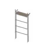 Módulo estantería y perchero con tubo redondo sistema tubo box 25mm