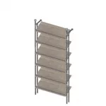 Módulo estantería y perchero con tubo redondo sistema tubo box 25mm