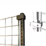 Unión SQ square tubo malla 25x25 - GRIS MARTELE