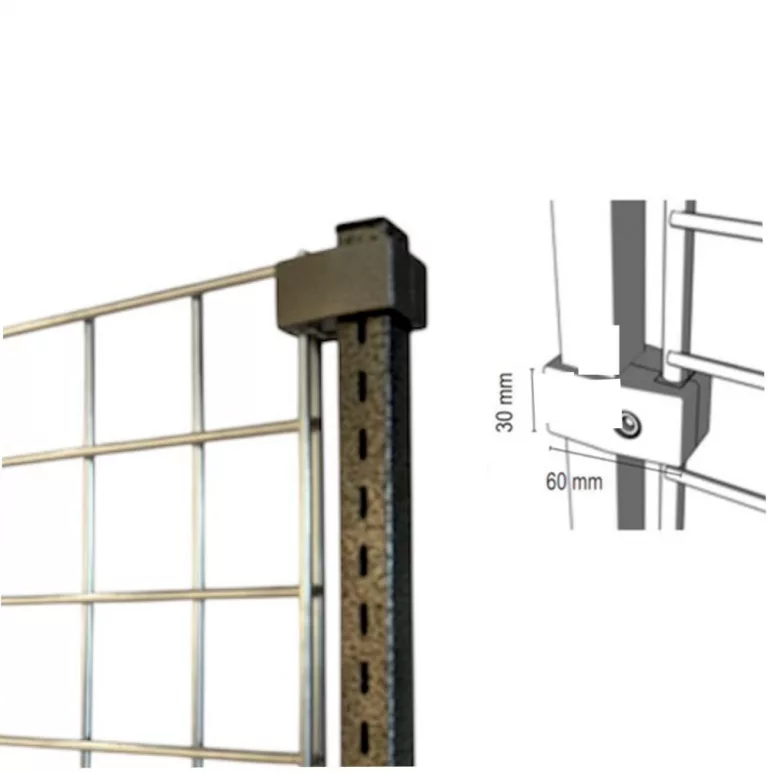 Unión SQ square tubo malla 25x25 - GRIS MARTELE