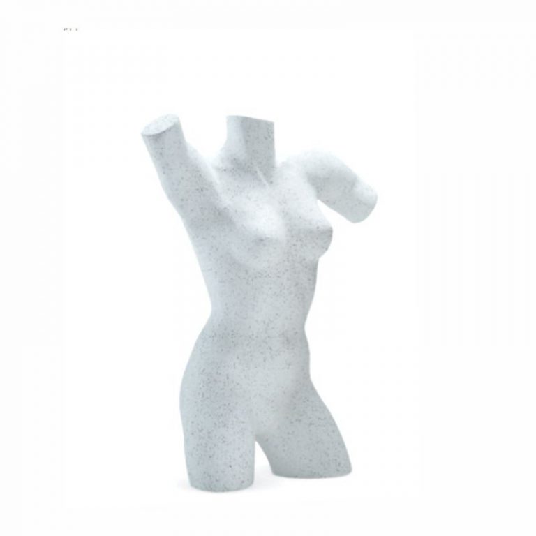 Torso porexpan señora con brazos con espalda blanco