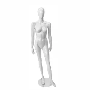 MANIQUIES SEÑORA CON CABEZA SIN ROSTRO Blanco Brillo