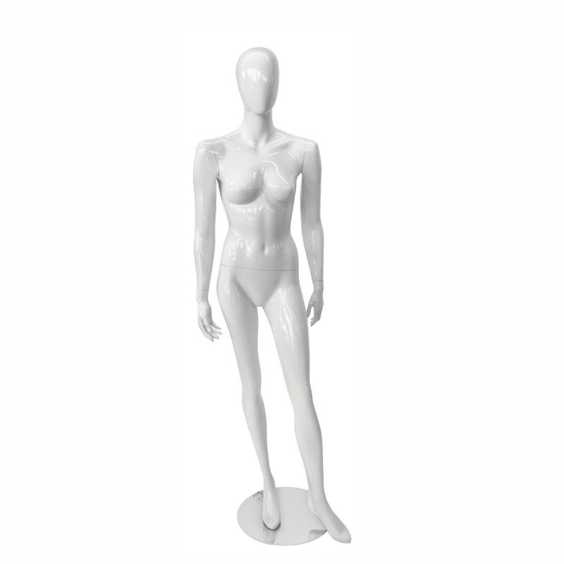 MANIQUIES SEÑORA CON CABEZA SIN ROSTRO Blanco Brillo