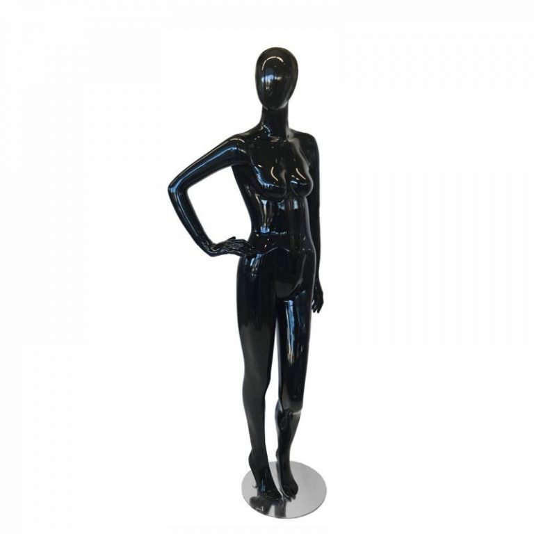 MANIQUIES SEÑORA CON CABEZA SIN ROSTRO Negro Brillo