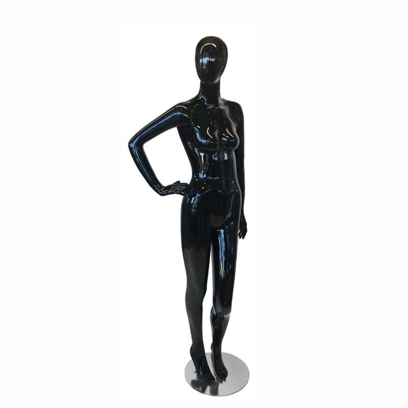 MANIQUIES SEÑORA CON CABEZA SIN ROSTRO Negro Brillo
