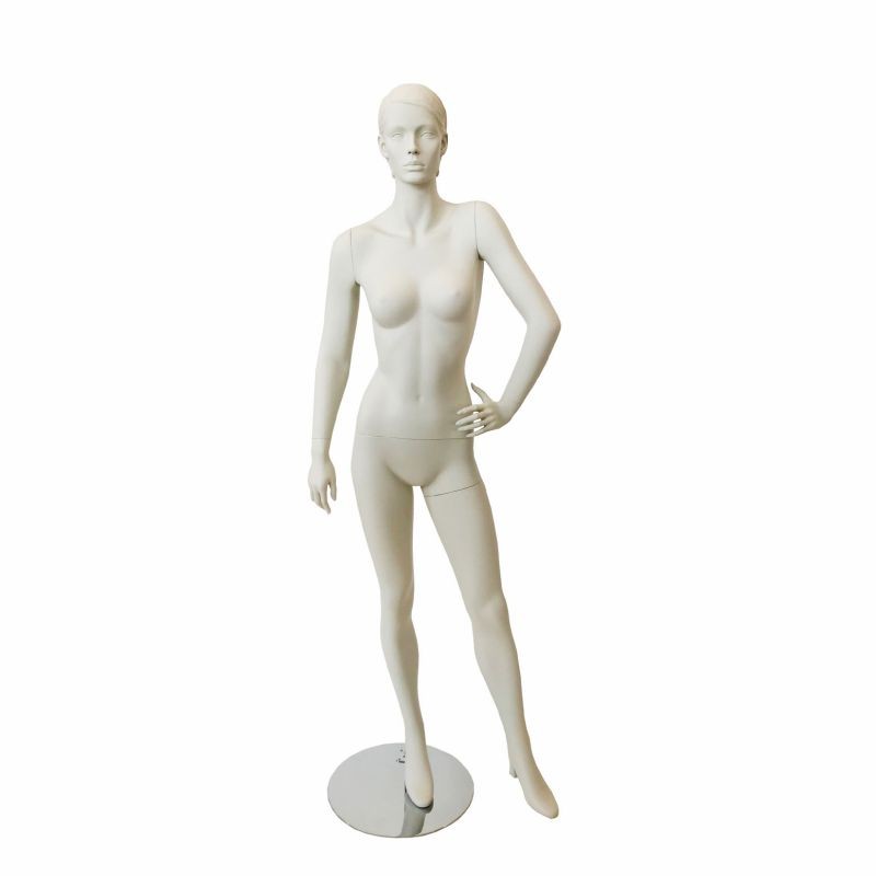 MANIQUI SEÑORA CON CABEZA PELO ESCULPIDO Color Ivory