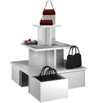 GONDOLA IBIZA 4 CANTO REGRUESADO CON CAJONES EN BLANCO