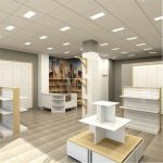 GONDOLA IBIZA 4 CANTO REGRUESADO CON CAJONES EN BLANCO