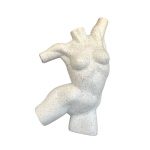 Torso porexpan señora con brazos sin espalda granito blanco