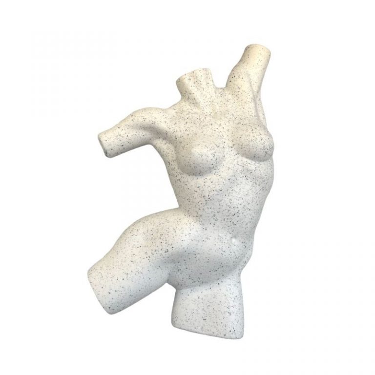 Torso porexpan señora con brazos sin espalda granito blanco
