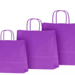 BOLSAS DE PAPEL ASA RETORCIDA LILA 36+12X31