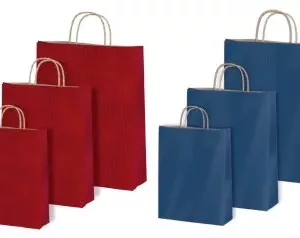 BOLSAS ASA RETORCIDA KRAF AZUL