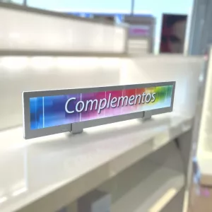 PORTACARTEL LED APERTURA MAGNETICA 2/CARAS 600x120mm 12v-5w