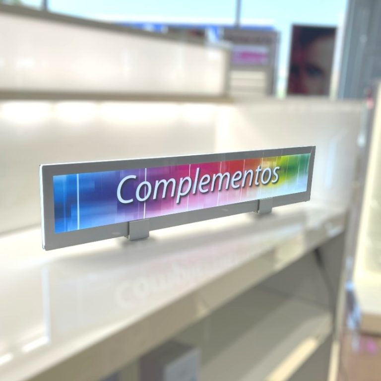 PORTACARTEL LED APERTURA MAGNETICA 2/CARAS 600x120mm 12v-5w