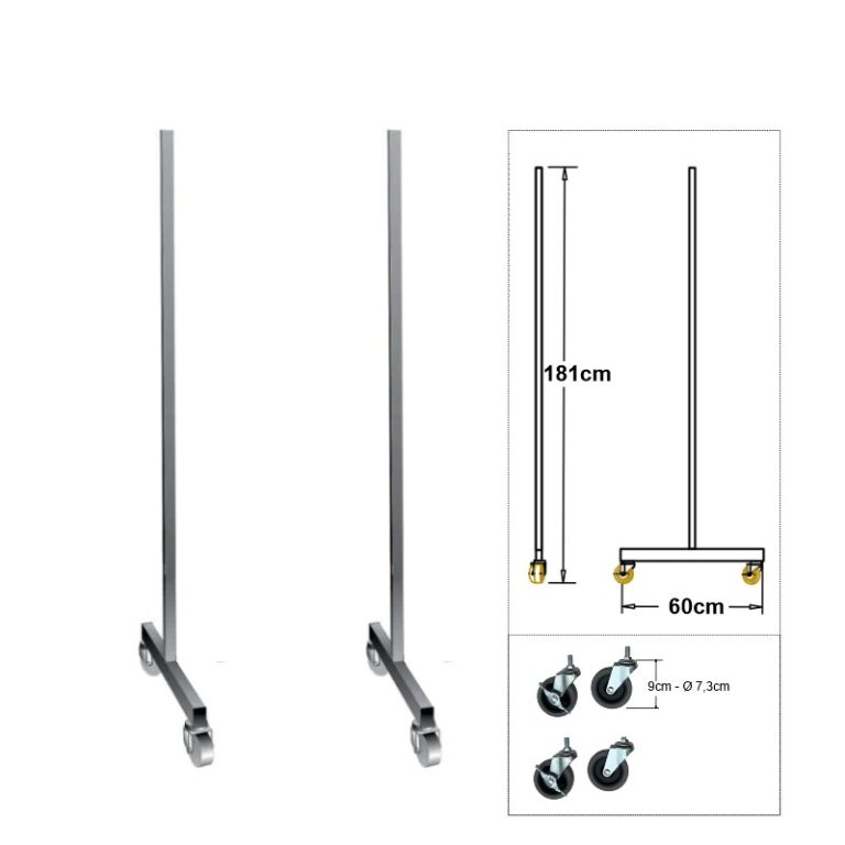 JUEGO 2 PIES "Eko" CON RUEDAS